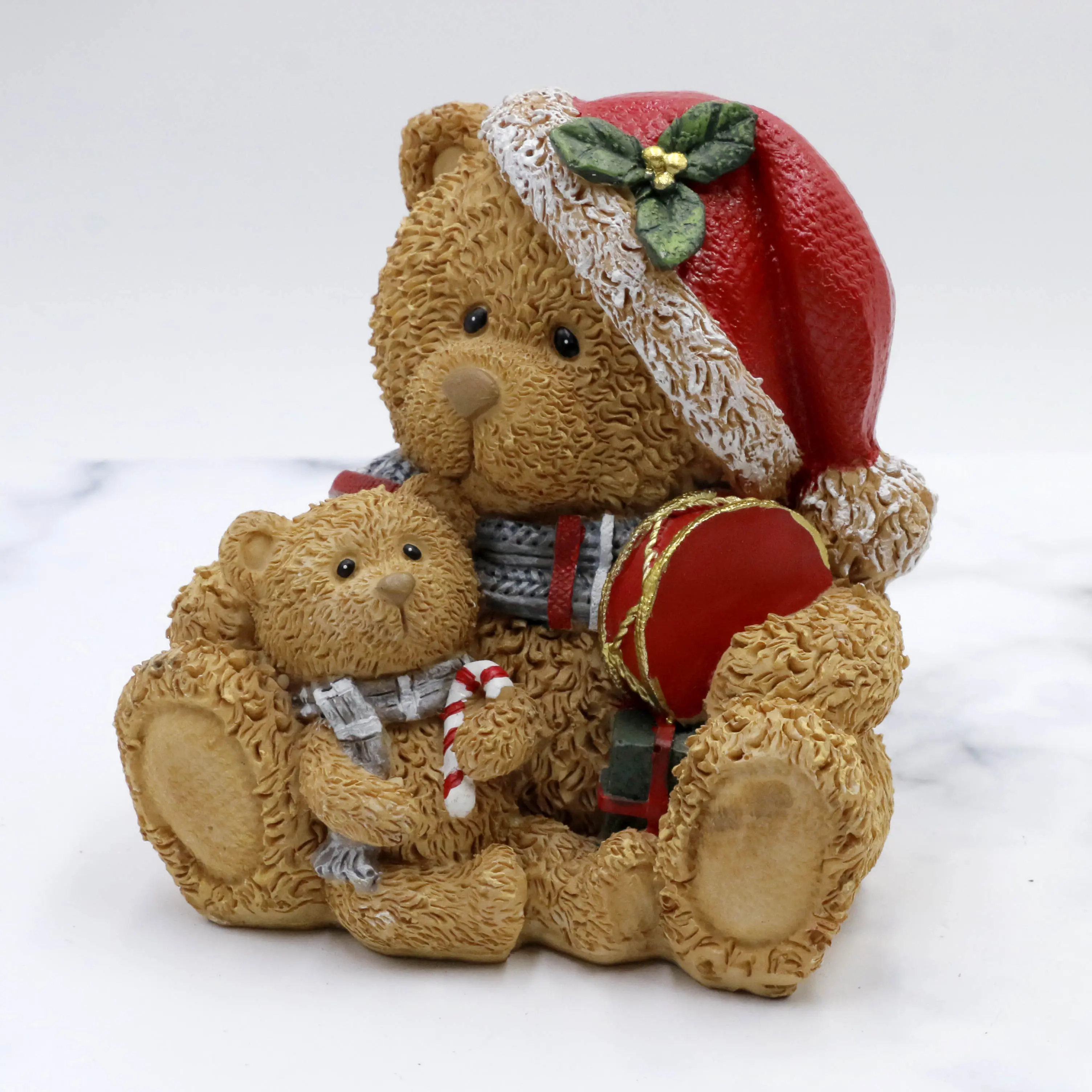 Лучший рождественский подарок, персонализированные рождественские украшения из смолы для всей семьи, рождественские украшения из смолы в виде медведя