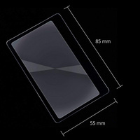 Mini 3X Magnifying Glass Credit Card Size Fresnel Lens Portable Plastic Business Card Magnifier 85x55mm