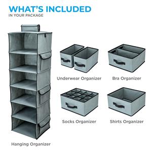 Hanging Closet Organizer and Storage <b>Shelves</b> Wardrobe Clothes Organizer for Closet Storage Organizer - Product Image 4