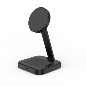 <span class=keywords><strong>Cargador</strong></span> inalámbrico magnético 2 en 1 plegable ajustable con logotipo personalizado compatible con iPhone AirPods - Product Image 2