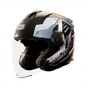 <span class=keywords><strong>Casque</strong></span> de moto certifié 3C/DOT de la marque RNG, 25e anniversaire, avec protection d'oreille <span class=keywords><strong>amovible</strong></span>, double visière pour adulte - Product Image 1