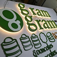 Letras LED Metálicas Personalizadas, Letrero Personalizado, Logotipo 3D Retroiluminado, Letras de Canal con LED, Letreros Iluminados para Decoración de Paredes Comerciales