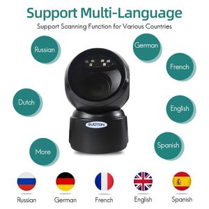 2D QR Máy quét mã vạch đa hướng USB Hands-<span class=keywords><strong>free</strong></span> tự động Đầu đọc mã vạch cho điện thoại di động thanh toán Màn hình máy tính quét - Product Image 4