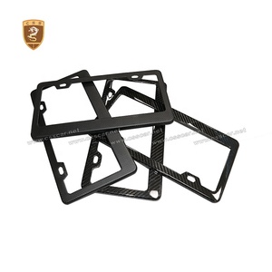 Marco Universal de sarga de fibra de carbono para matrícula de <span class=keywords><strong>coche</strong></span>, soporte para matrícula, 3K - Product Image 3