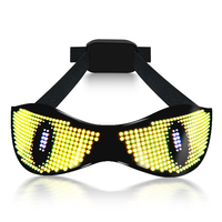Gafas Luminosas LED Programables por APP, Recargables por USB, Gafas Brillantes DIY para Fiestas, Discotecas, Festivales, Navidad, Cumpleaños