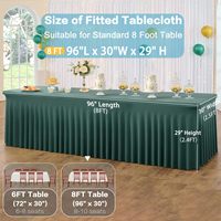 Jupe de Table en Polyester Extensible Housse de Table Élastique Rectangulaire 4FT 5FT 6FT 8FT pour Banquet Mariage Vente en Gros