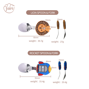 Juego de cuchara de alimentación para niños de acero inoxidable y silicona ecológico al por mayor, juego de vajilla para bebé, incluye cuenco - Product Image 6