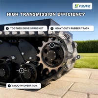 Plateforme robotique intelligente à chenilles pour la montée d'escaliers, châssis de type char, étanche IP68, charge utile de 800 kg pour la patrouille et le sauvetage