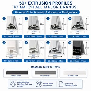 Tira de Sellado Magnética <span class=keywords><strong>Universal</strong></span> para Puertas de Refrigerador, Servicio Personalizado para Vitrinas y Refrigeradores - Product Image 3