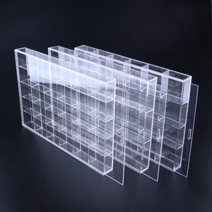 Scatola Espositiva per Modellini di Auto in Cristallo Acrilico Trasparente Vetro Organico a 30 Scomparti e Portagioie - Product Image 1