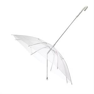 Parapluie pour chien de compagnie, pliable manuel, droit, de haute qualité, imperméable, blanc transparent - Product Image 4