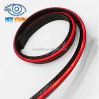 Universel 12V Voiture Multifonctionnel Aile Arrière Rouge En Fiber De Carbone LED Hayon Clignotant Frein Arrêt Queue Spoiler Bande Lumineuse