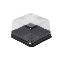 Emballage de gâteau jetable plateau Blister de gâteau de lune carré en plastique