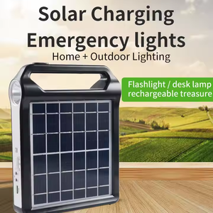 Sistema de Generador de Energía Solar Portátil Recargable de 6V con Cargador USB y Lámpara, Kit de Sistema de Energía Solar para el Hogar - Product Image 2