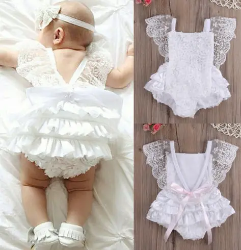 2022 fabrika toptan çocuk giyim yaz sevimli dantel yeni doğan bebek giysileri kızların tulum seti