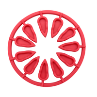 Sous-plat créatif en silicone en forme de piment, résistant à la chaleur, antidérapant, pour la protection de la table de cuisine et des ustensiles de cuisson