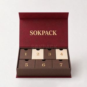 Calendario de Adviento Cosmético Magnético Ecológico Personalizado de 7 Días, Caja de Regalo de Lujo con Cuenta Regresiva, Caja de Embalaje de Cartón Rígido para las Fiestas - Product Image 3