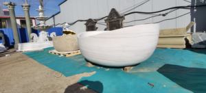 Bañera en forma ovalada <span class=keywords><strong>de</strong></span> mármol blanco sólido - Product Image 4