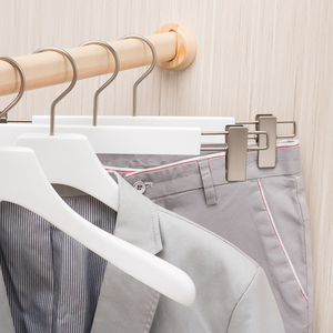 Supplier <strong>White</strong> Wooden <strong>Coat</strong> Hanger Set with Nickel <strong>Hook</strong> for Cloths - Product Image 6