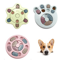 Gamelle interactive pour chien, réglable, en plastique, anti-fuite, durable, à alimentation lente, pour l'entraînement IQ, distributeur de friandises, plateau de jeu pour animaux de compagnie