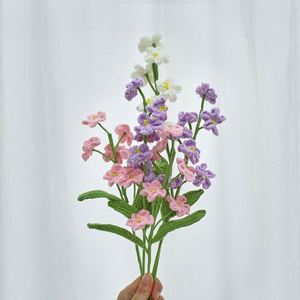 Decoración para el Hogar, Flores Artificiales de Myosotis Tejidas a Mano, Crochet Acrílico, Regalo para el Día de la Madre, Navidad, Económico, Venta al Por Mayor - Product Image 1