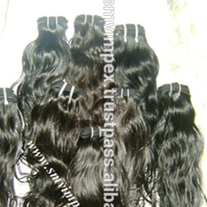 Fourniture d'usine vendant le tissage de cheveux bruts indiens, pas de perte et d'emmêlement de cheveux vierges, cheveux humains non transformés. Cheveux de bonne texture - Product Image 1