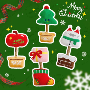 Giocattoli di peluche di <span class=keywords><strong>natale</strong></span> per gatti di peluche giocattolo da masticare con bastone SilverVine - Product Image 1