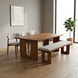 Luxury Durable Solid Teak <b>Square</b> Scandinavian Modern Dining <b>Table</b> Set for Resort Villa Hotel and Contemporary Home Furniture - Product Image 1