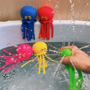 Jouet souple en forme de pieuvre, jouet de bain à pulvérisation d'eau, jouet à presser en plastique, jouet sensoriel anti-stress pour enfants garçons et filles - Product Image 1