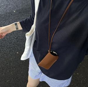 Genuine Leather Eyeglasses <b>Case</b> with Lanyard Travel Portable <b>Glasses</b> Pouch <b>for</b> Sunglasses Storage Custom Logo Wholesale - Product Image 3