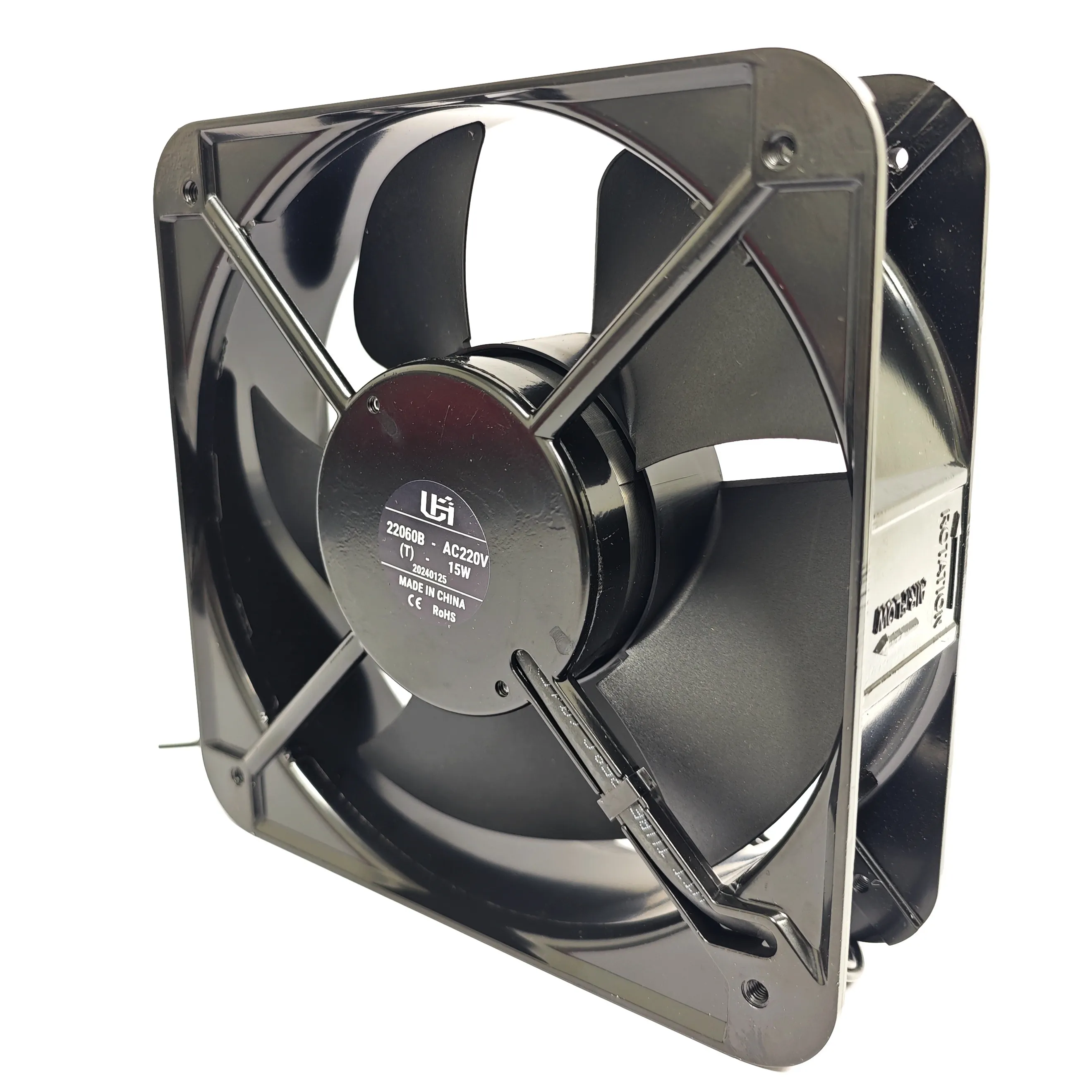 ขายส่งไฟฟ้ากรอบอลูมิเนียมAxial Fan ACพัดลมระบายความร้อน 22060B 220*220*60 มม.220V 15Wเรือนกระจกขนาดเล็กร้านอาหารบ้าน