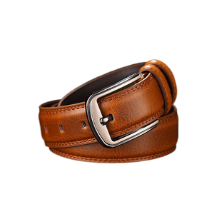 Ceinture en cuir de peau de vache à deux couches décontractée à vente chaude 3.2CMLY32-22348 Pin pour le matériel d'alliage de qualité de boucle - Product Image 1