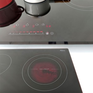 Table de cuisson hybride LF 5800 Watt, plaque à induction avec plaque en céramique, verre noir, cuisinière électrique 2 en 1 - Product Image 4