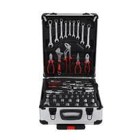 499 pièces 187 pièces Kit de réparation automobile pour mécanicien avec clé à cliquet, jeu de douilles et outils de quincaillerie, avec mallette en aluminium