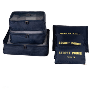 便宜的6件压缩行李箱套装行李箱组织者旅行包组织者灰色个人包装立方体旅行包 - Product Image 5