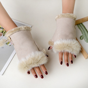 Guantes sin Dedos de Alta Calidad para Mujer, Lindos, de Felpa, Acrílico/Algodón, Cálidos para el Invierno, Uso Diario, Fiestas, Esquí y Deportes - Product Image 6