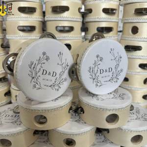 Tamborín de <span class=keywords><strong>percusión</strong></span> personalizado de 4 pulgadas para bodas, pequeño, de mano, para iglesia, temporada de pico 2025, precio personalizado - Product Image 6
