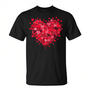T-shirt graphique en forme de cœur pour la Saint-Valentin pour filles et garçons - Product Image 2