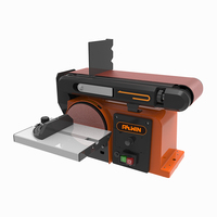Ponceuse à bande de table électrique à vitesse variable pour usage domestique, avec disques auto-adhésifs pour débavurage et chanfreinage du bois et du métal