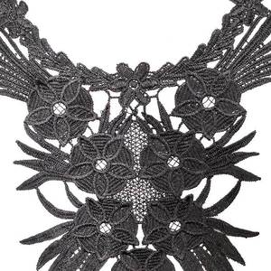 Collier de cou de dentelle de <span class=keywords><strong>crochet</strong></span> de broderie de 100% coton <span class=keywords><strong>pour</strong></span> la coutume de vêtement - Product Image 5