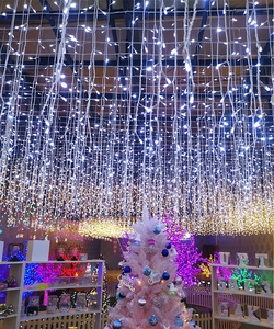 Luci a tenda LED in PVC impermeabili IP65 personalizzabili, dimmerabili, ad alto CRI 95, facili da installare per matrimoni e <span class=keywords><strong>Natale</strong></span> all'aperto - Product Image 5