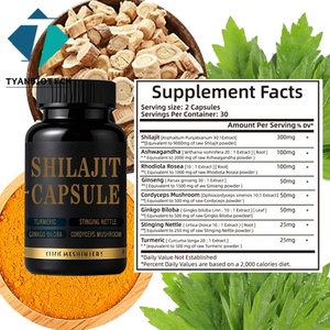 Suministro de fábrica Oem Pure Himalayan Shilajit Capsule <span class=keywords><strong>Fulvic</strong></span> <span class=keywords><strong>Acid</strong></span> 50% Shilajit y Seamoss Capsule - Product Image 2