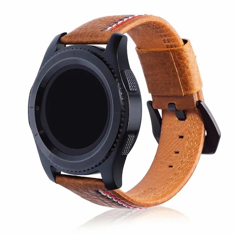 Ersatz band für Uhr 22 mm Luxus Leder Uhren armbänder für Samsung Gear S3