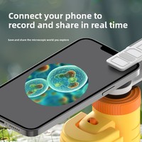 Children's Portable Plastic Microscope No Battery Scientific Experiment Specimen Set Educational Toys Primary School Boys Gift