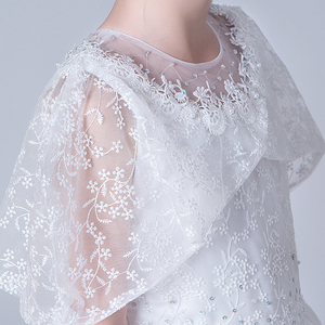 Venta al por mayor de ropa de fiesta de flores de la boda blanco vestidos de las niñas de encaje formal de tul de flores esponjosas de graduación de primera comunión - Product Image 5