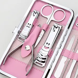 Kit di strumenti per il trucco di alta qualità da 12 pezzi prodotti per la cura delle unghie kit di bellezza set di accessori per manicure