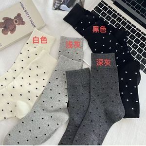 <b>Long</b> Polka Dot <b>Socks</b> For Women Spring Breathable Sweat Absorbing Outdoor Sports <b>Socks</b> Black White Gray - Product Image 3