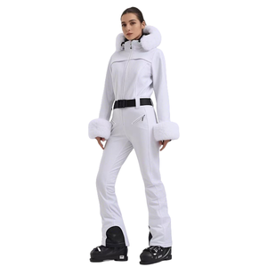 Traje de Esquí AQTQ para Mujer, Mono de Nieve con Capucha y Ribete de Piel, Impermeable, para Snowboard, Deportes de Invierno al Aire Libre - Product Image 2