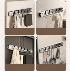 Gancho trasero para puerta con ventosa de peces <span class=keywords><strong>del</strong></span> mundo, estante para ropa, gancho adhesivo montado en la pared sin perforaciones, estante de almacenamiento para puerta de <span class=keywords><strong>entrada</strong></span> - Product Image 1