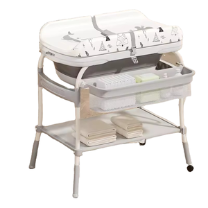 Table à langer en plastique multifonctionnelle <span class=keywords><strong>pour</strong></span> bébé, fabriquée en Chine par un fabricant OEM, organisateur de bain et d'allaitement <span class=keywords><strong>pour</strong></span> les soins quotidiens du bébé et les fêtes prénatales - Product Image 3